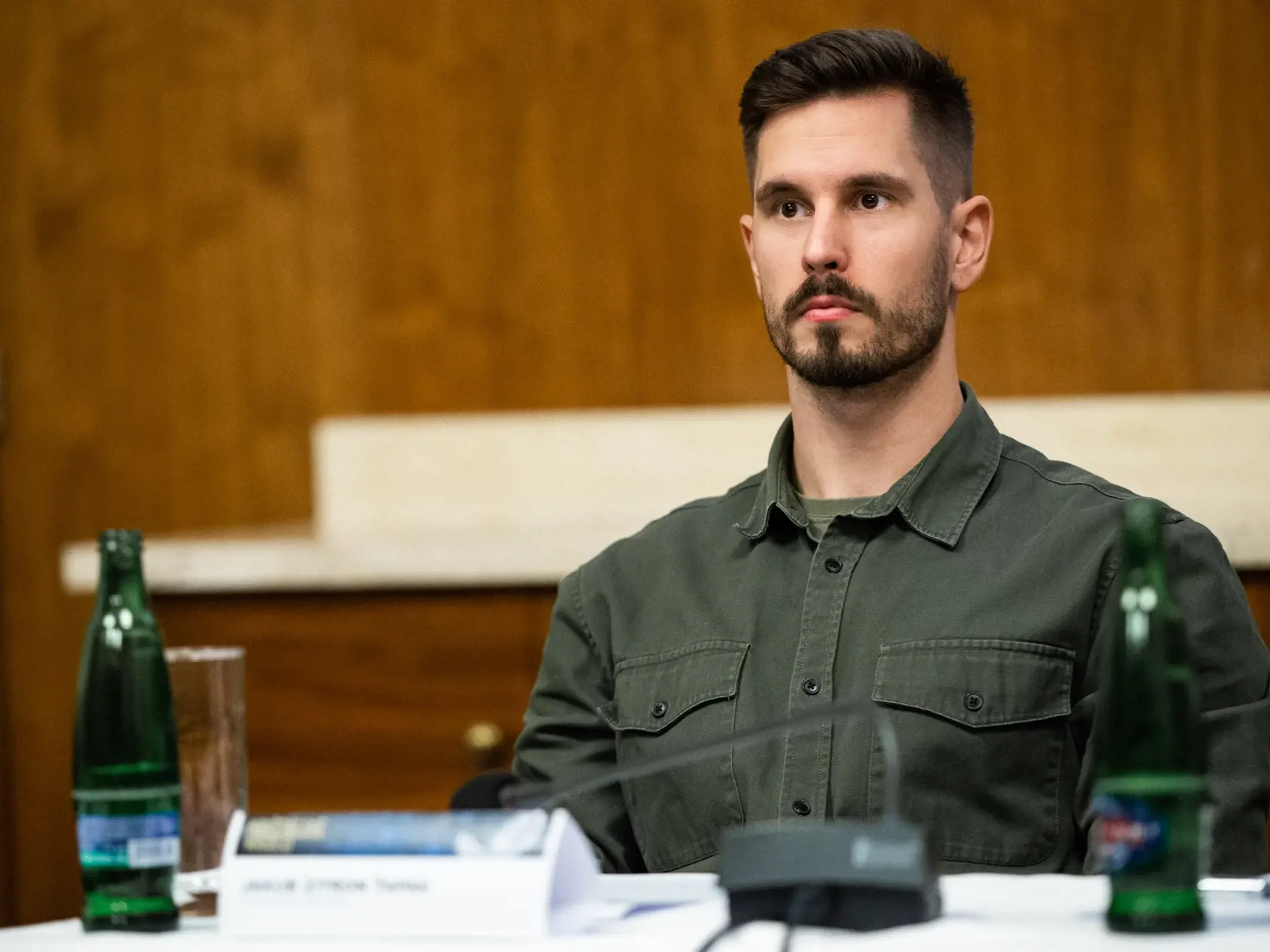 Tlačová konferencia k uvedeniu 23. ročníka udelovania ocenení Krištáľové krídlo v Bratislave. Na snímke Jakub Ťapák.