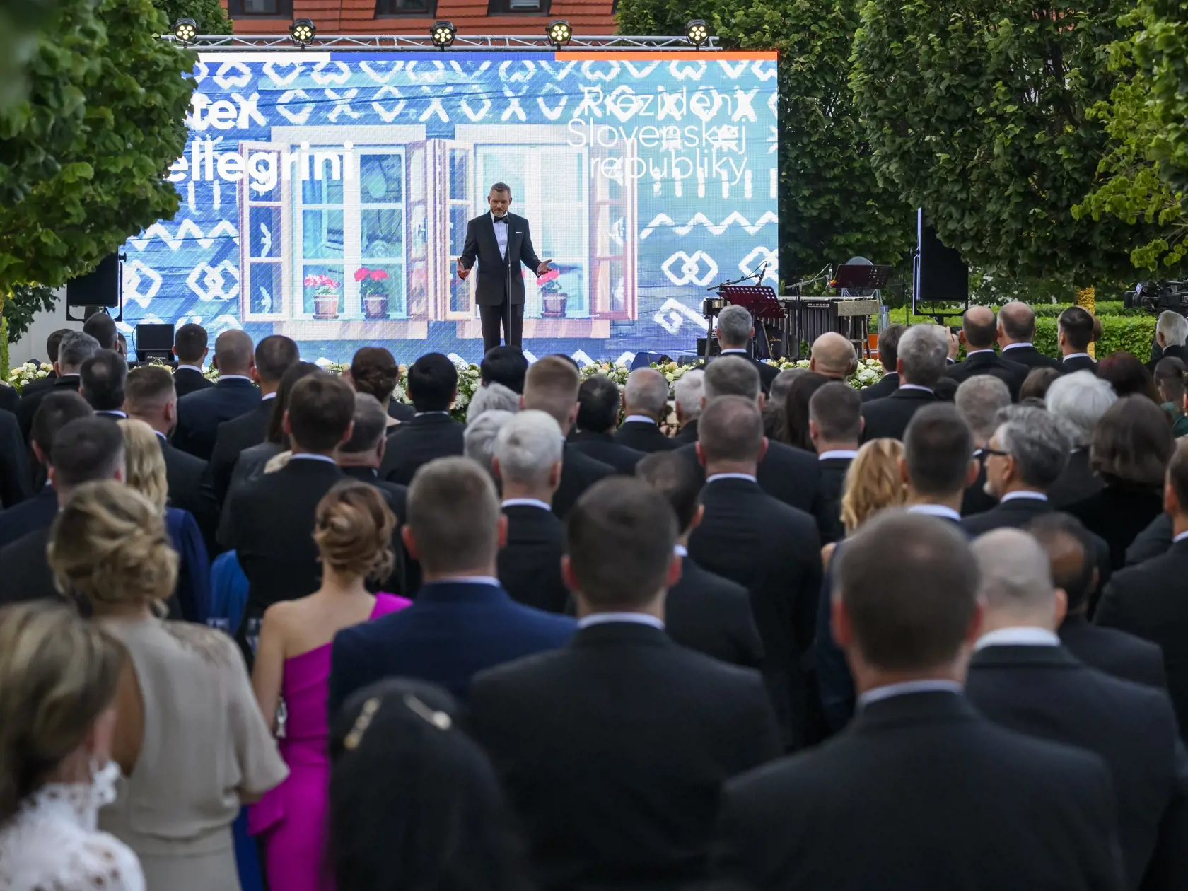 Na snímke prezident SR Peter Pellegrini počas slávnostnej recepcie na Bratislavskom hrade 15. júna 2024. FOTO TASR - Jaroslav Novák