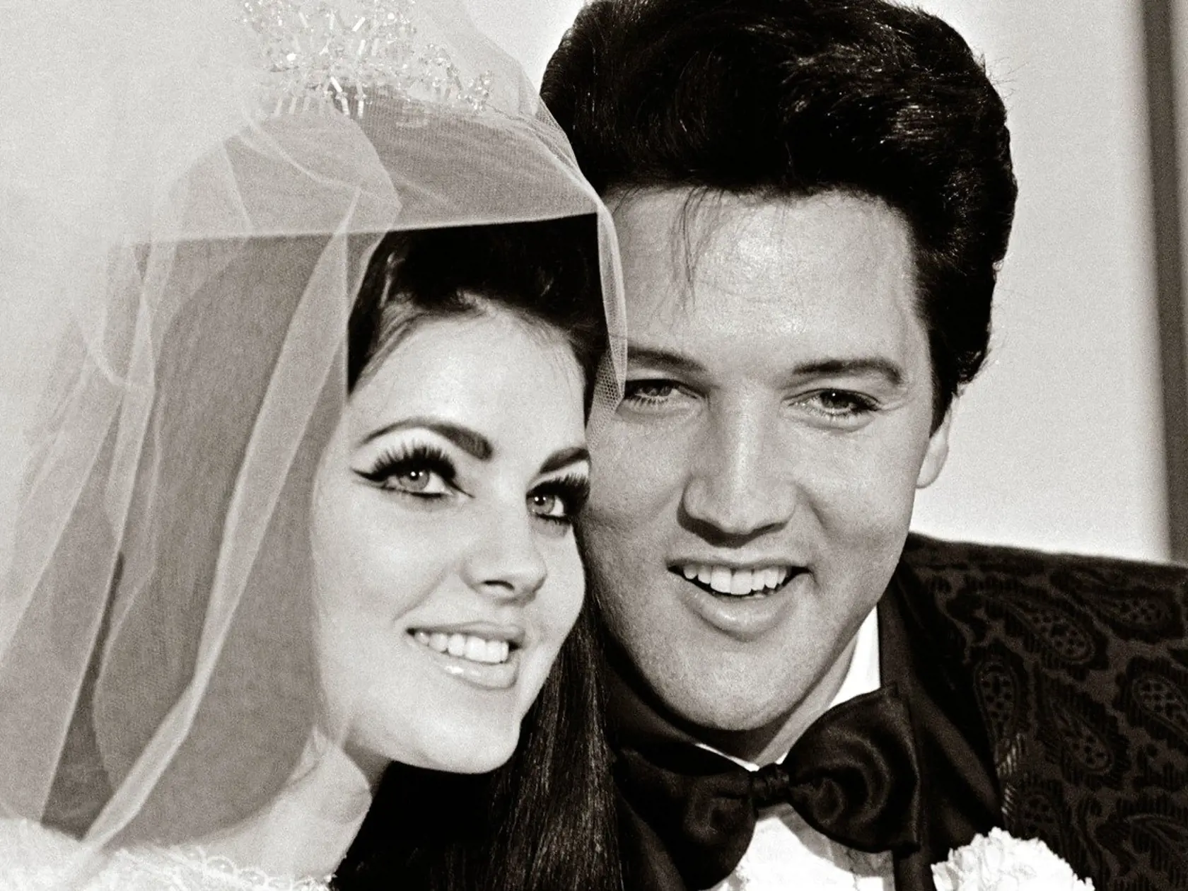 Elvis Presley and Priscilla Presley on their wedding day, May 1, 1967, in Las Vegas Nevada., Image: 101101958, License: Rights-managed, Restrictions: For Editorial Use Only -, Model Release: no, Credit line: Profimedia, PictureLux