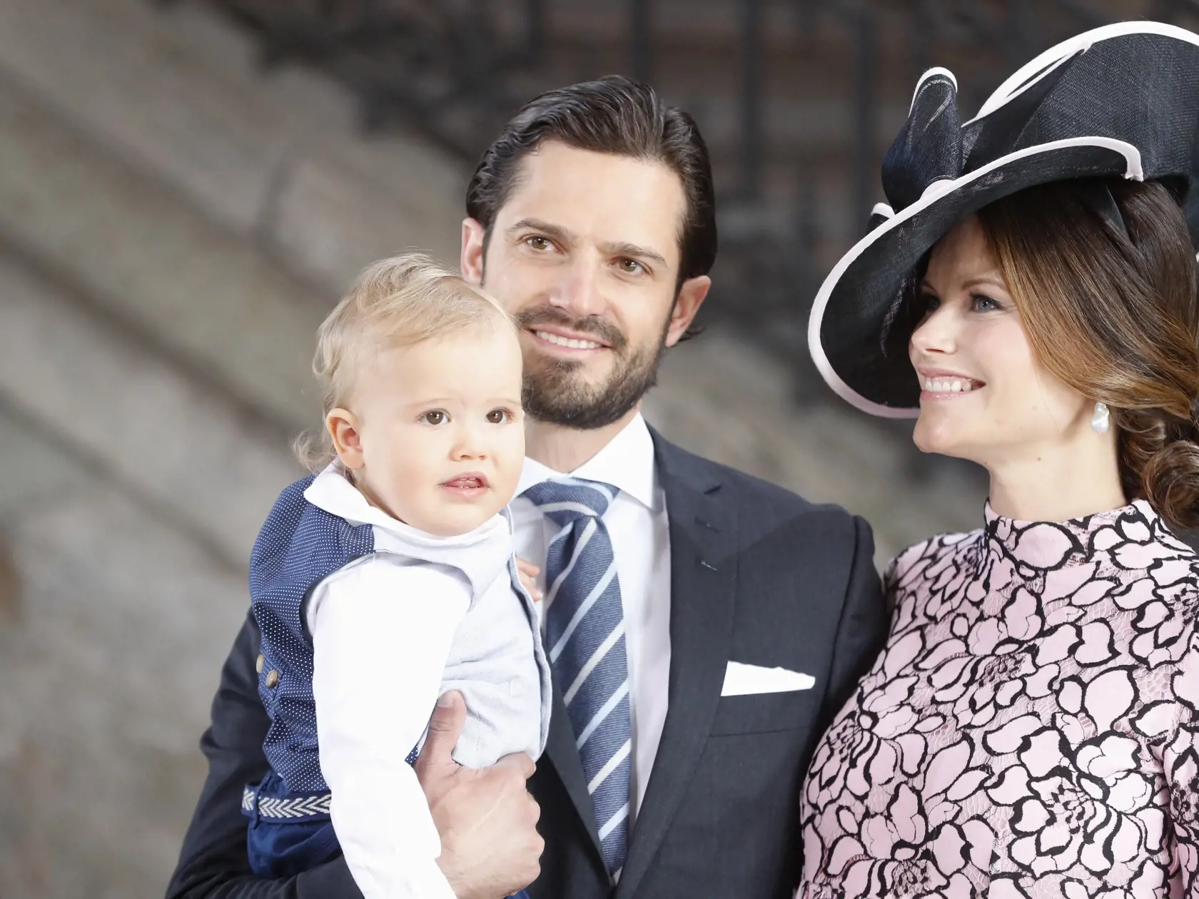 STOCKHOLM, SWEDEN - JULY 14:  Prince Carl Philip of Sweden, Prince Alexander of Sweden and Princess Sofia of Sweden arrive for a thanksgiving service on the occasion of The Crown Princess Victoria of Sweden's 40th birthday celebrations at the Royal Palace on July 14, 2017 in Stockholm, Sweden. The celebrations in Stockholm end with the Crown Princess Family being escorted from the Royal Palace to the Royal Stables in a horse drawn carriage.  (Photo by Michael Campanella/Getty Images )