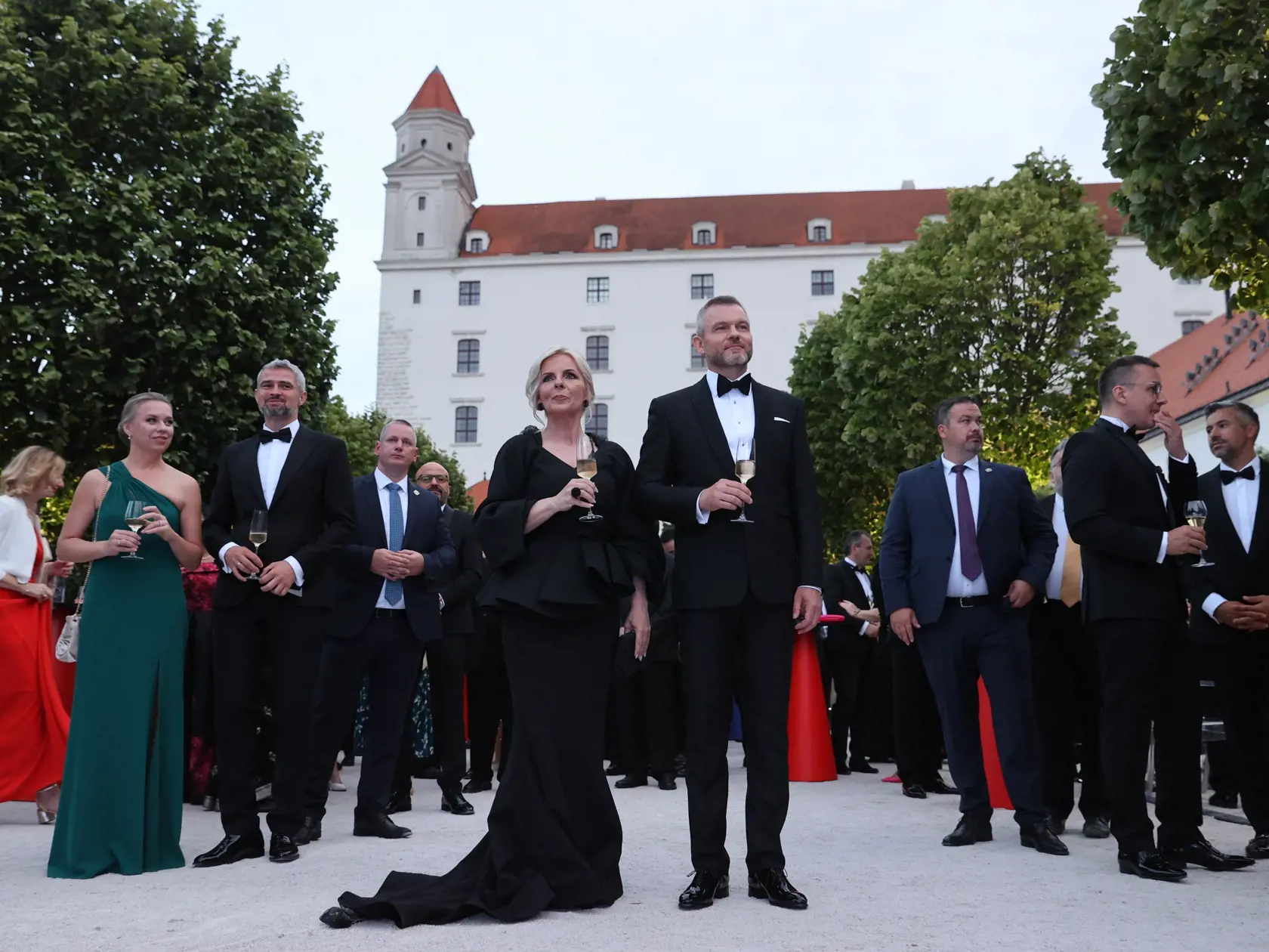 Slávnostná recepcia prezidenta SR Petra Pellegriniho na Bratislavskom hrade. Na snímke je nový prezident Peter Pellegrini so sestrou Evou.