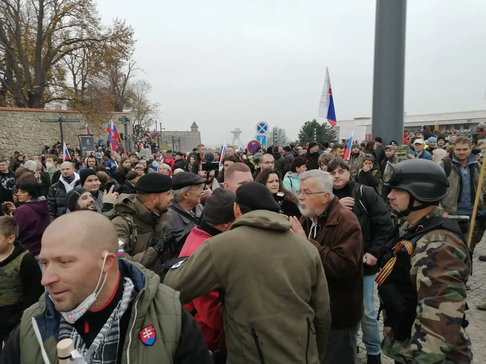 Protivládne protesty v Bratislave.