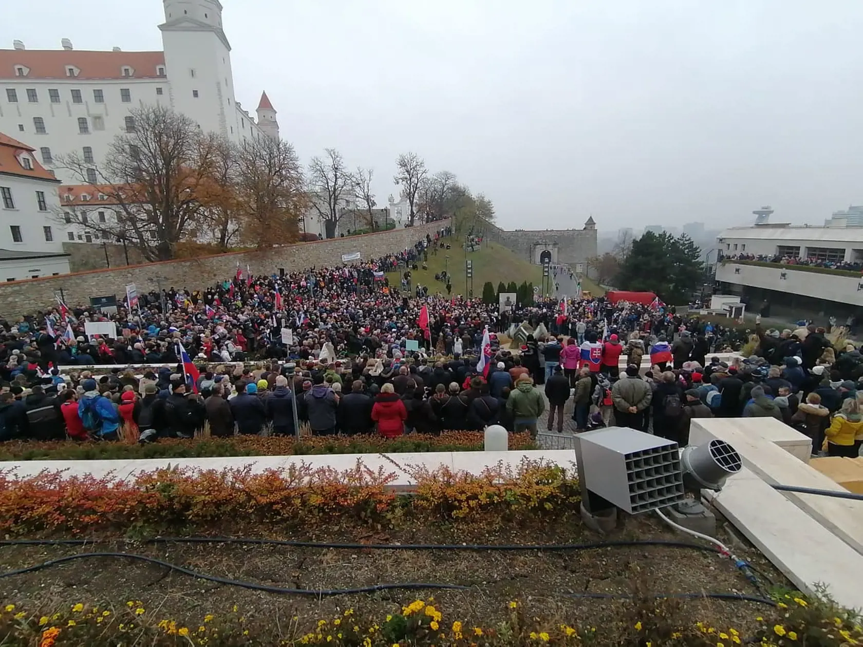 Protivládne protesty v Bratislave.