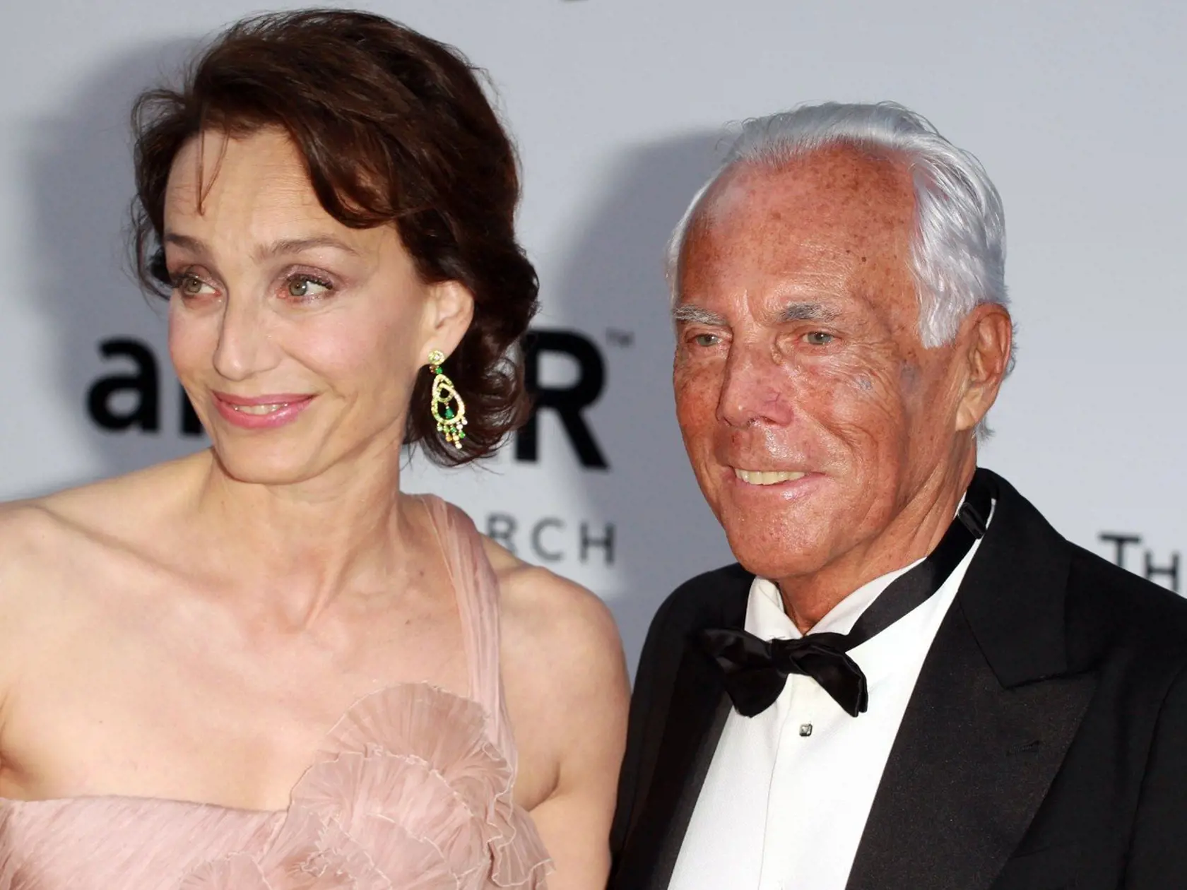Georgio Armani and Kristen Scott Thomas 2010 Cannes International Film Festival - Day 9 - amfAR's Cinema Against AIDS Gala - Arrivals, Image: 343087637, License: Rights-managed, Restrictions: , Model Release: no, Credit line: Profimedia, Wenn