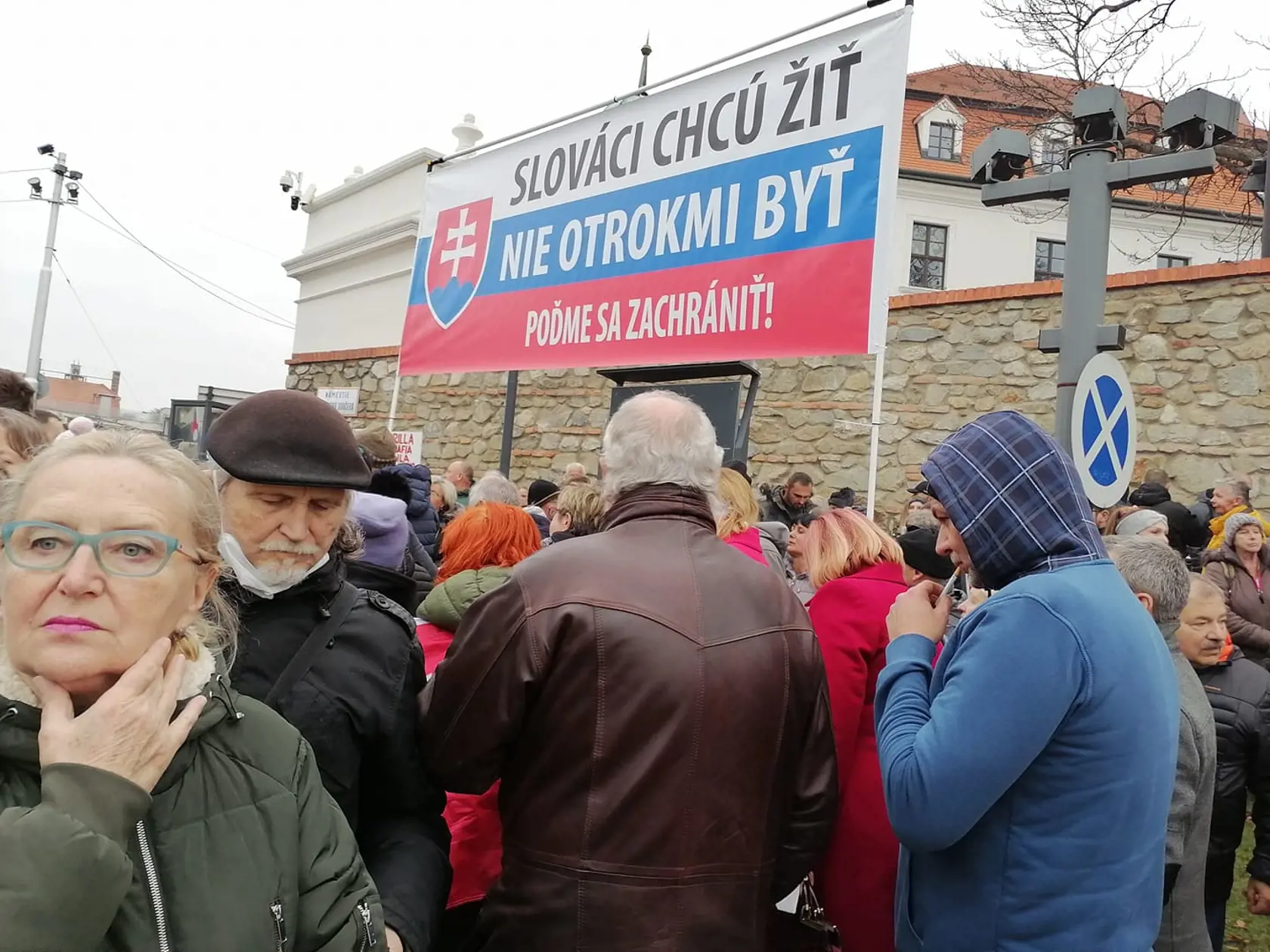 Protivládne protesty v Bratislave.