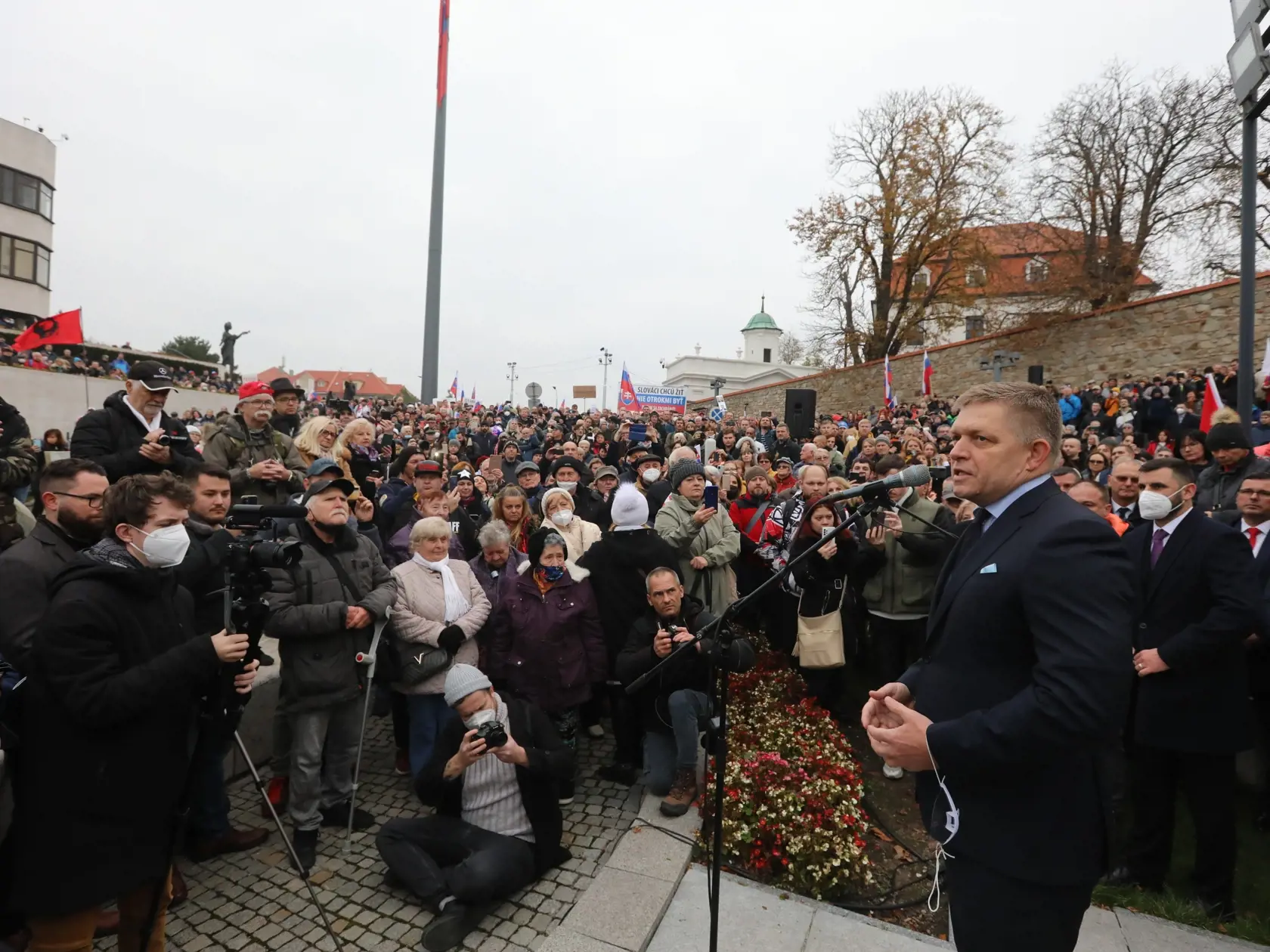 Protivládne protesty v Bratislave