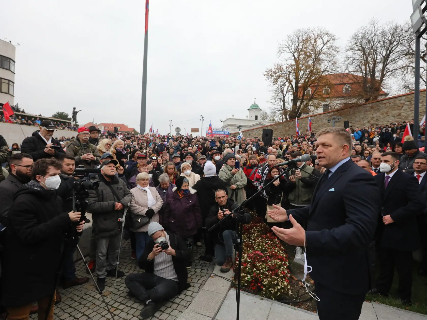Protivládne protesty v Bratislave