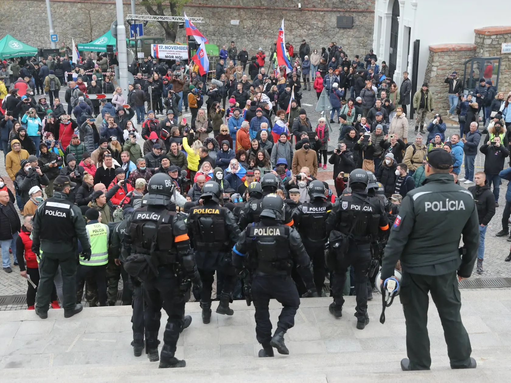 Protivládne protesty v Bratislave.