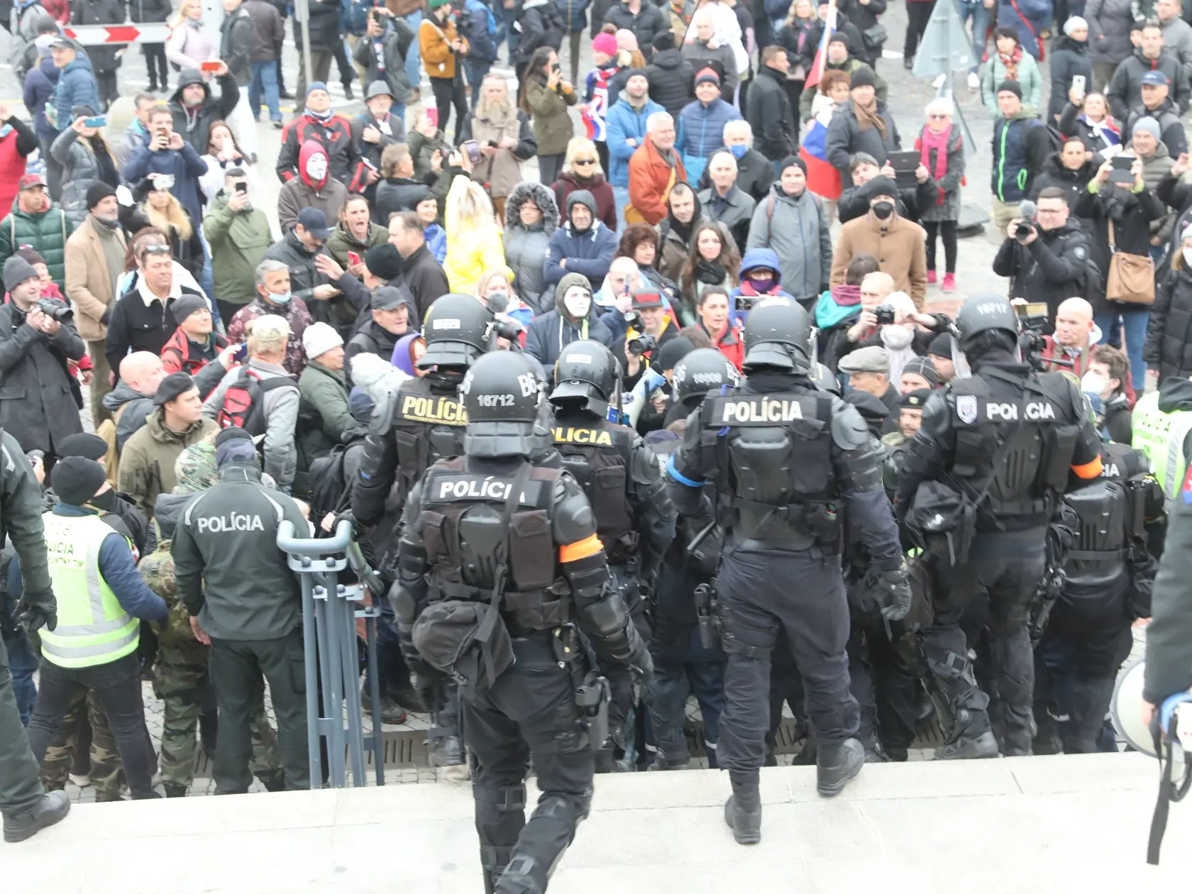 Protivládne protesty v Bratislave.