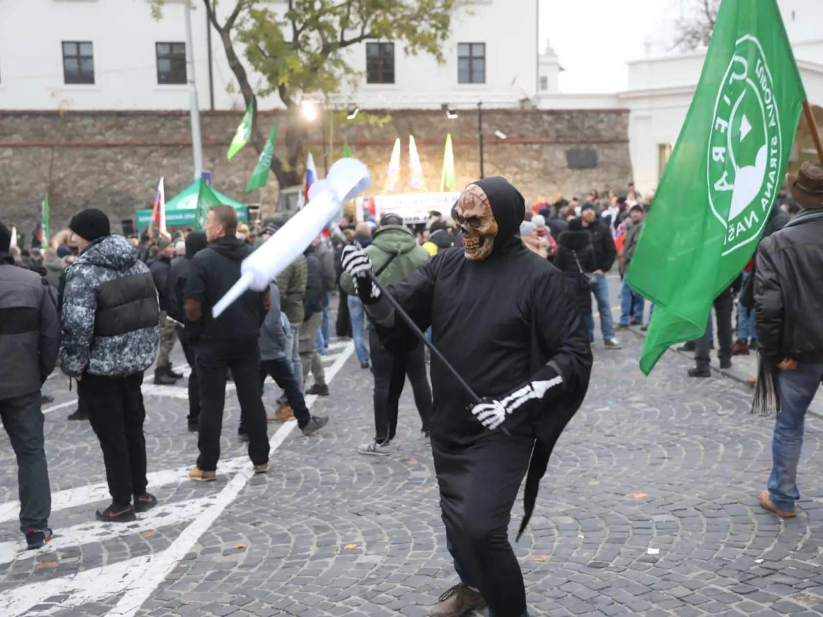 Protivládne protesty v Bratislave.