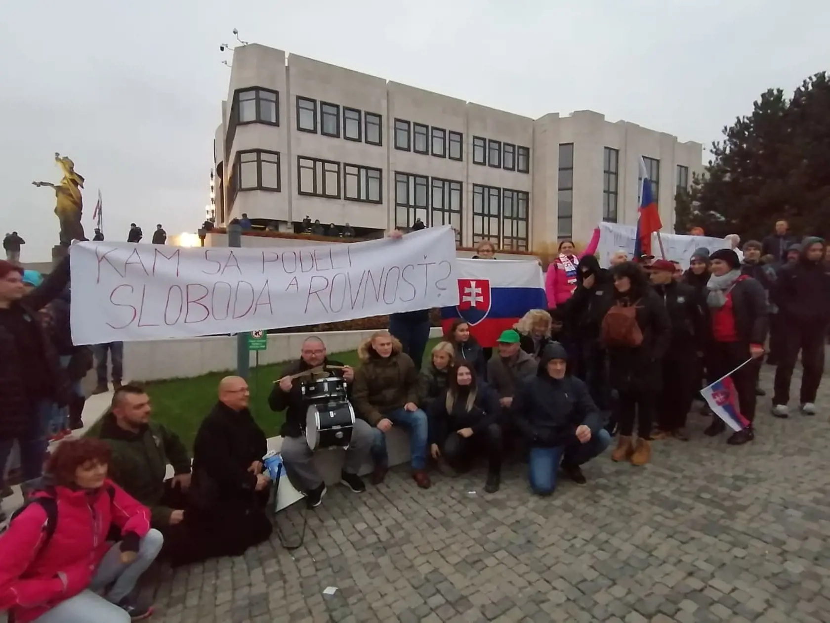 Protivládne protesty v Bratislave