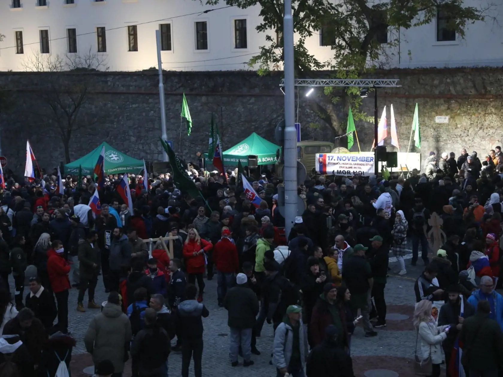 Protivládne protesty v Bratislave