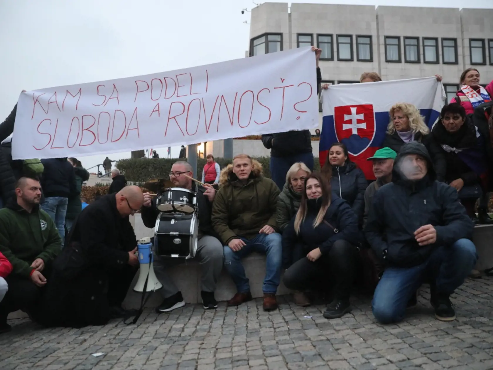 Protivládne protesty v Bratislave