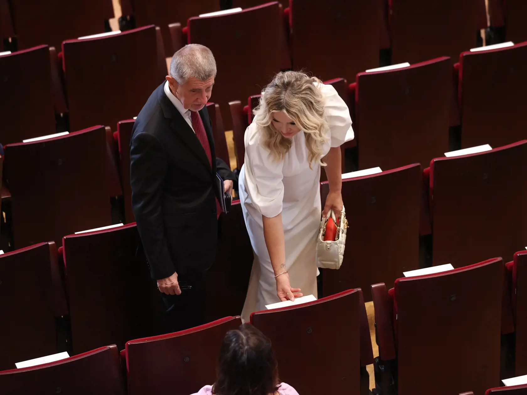 Bývalý český premiér Andrej Babiš a jeho manželka Monika počas inaugurácie nového prezidenta Slovenskej republiky Petra Pellegriniho.