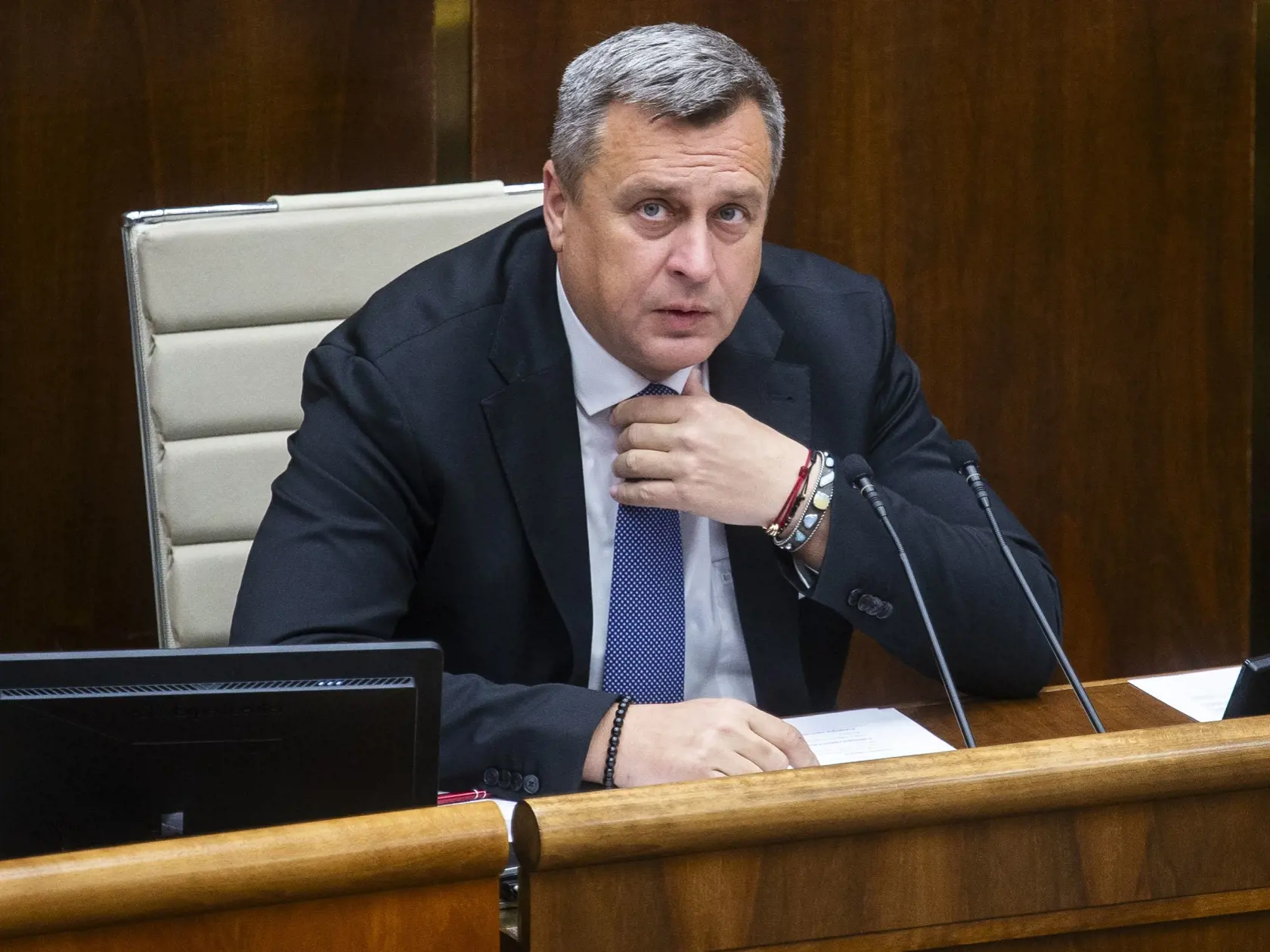 Na snímke podpredseda NRSR Andrej Danko (SNS) počas rokovania 12. schôdze parlamentu 30. apríla 2024 v Bratislave.