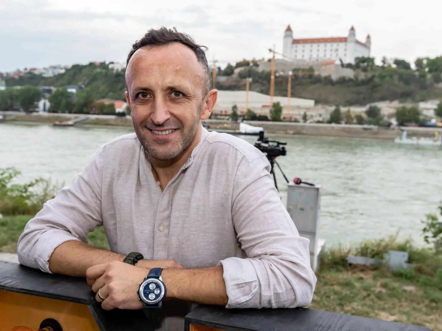 Narodeninová párty TV JOJ v reštaurácii Aušpic. Na snímke Ondrej Kandráč.