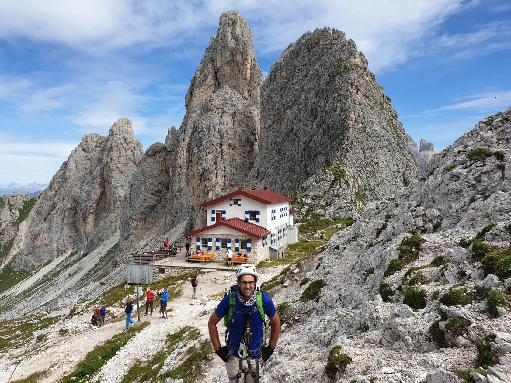 Na snímke ferrata Sentiero Bonacossa v talianskych Dolomitoch.