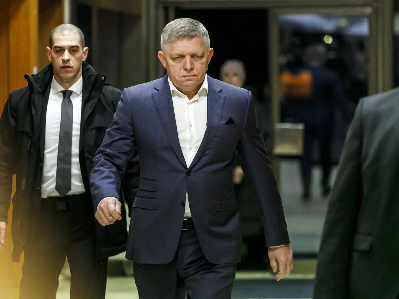 Na snímke predseda vlády SR Robert Fico (Smer-SD) prichádza na 71. rokovanie vlády SR v Bratislave 30. januára 2025.