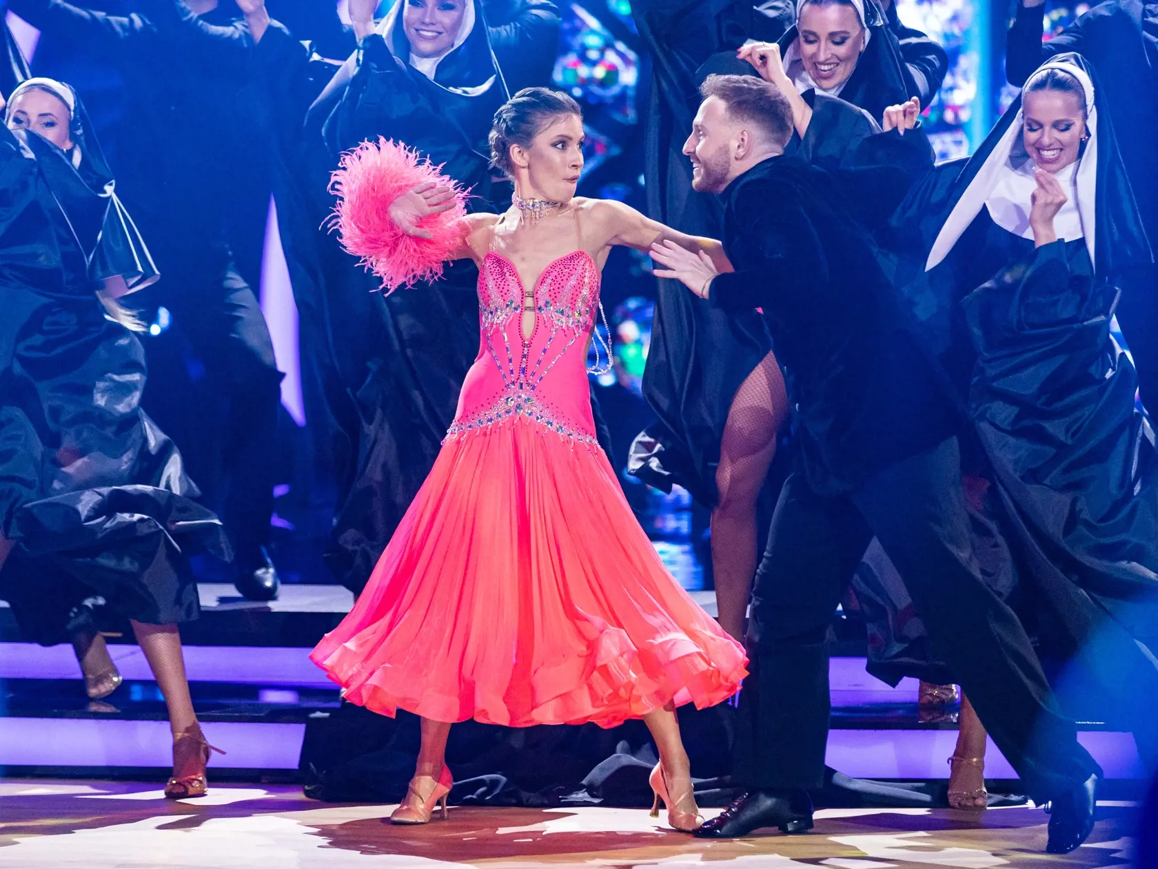 Finále tanečnej súťaže "Let's Dance 2023" v Bratislave. Na snímke Jana Kovalčíková a Vilém Šír.