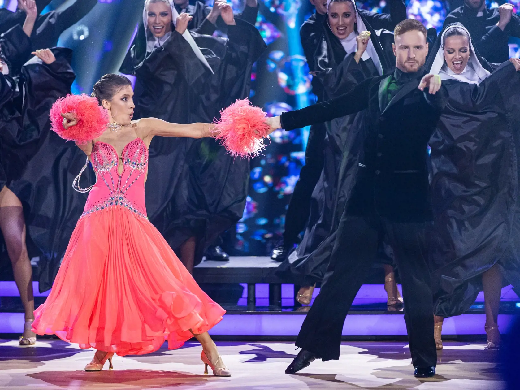 Finále tanečnej súťaže "Let's Dance 2023" v Bratislave. Na snímke Jana Kovalčíková a Vilém Šír.