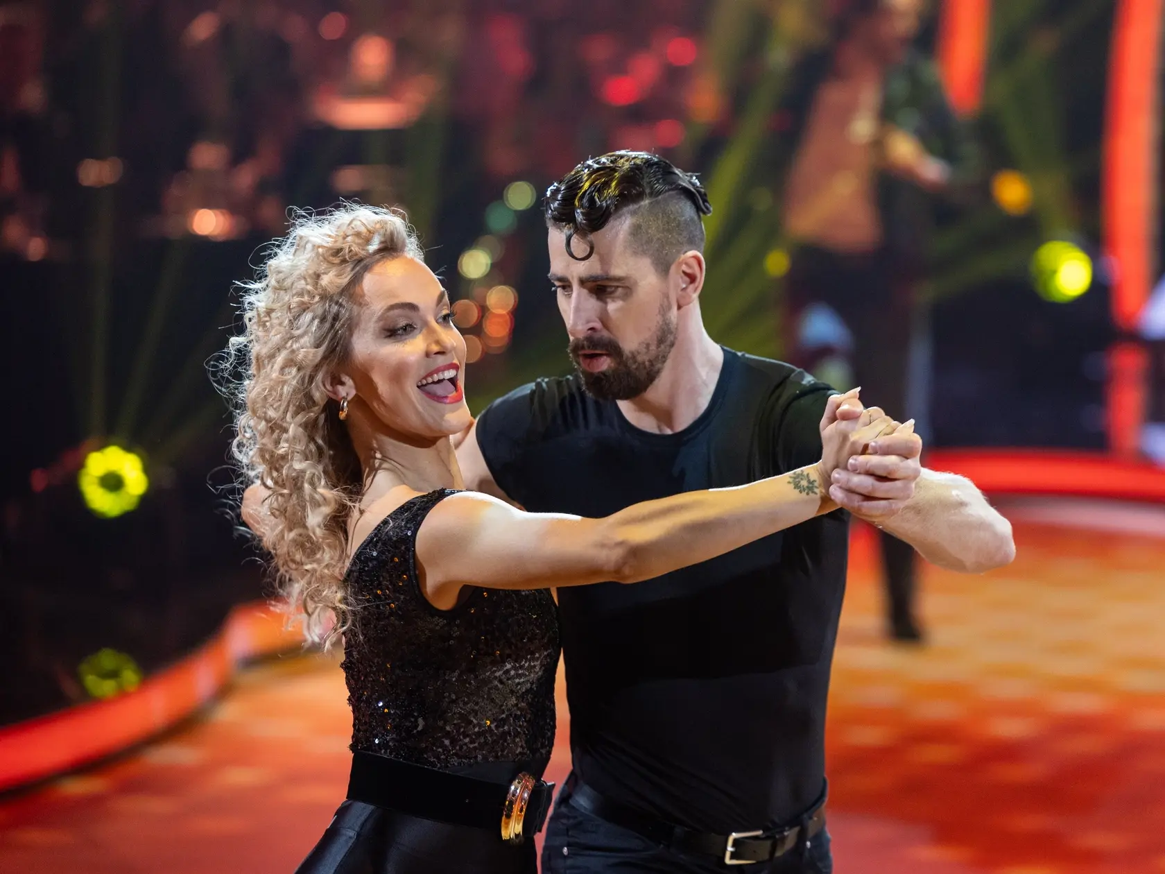 Na snímke Peter Sagan a Eliška Lenčešová v šiestom kole Let's dance 2025. 