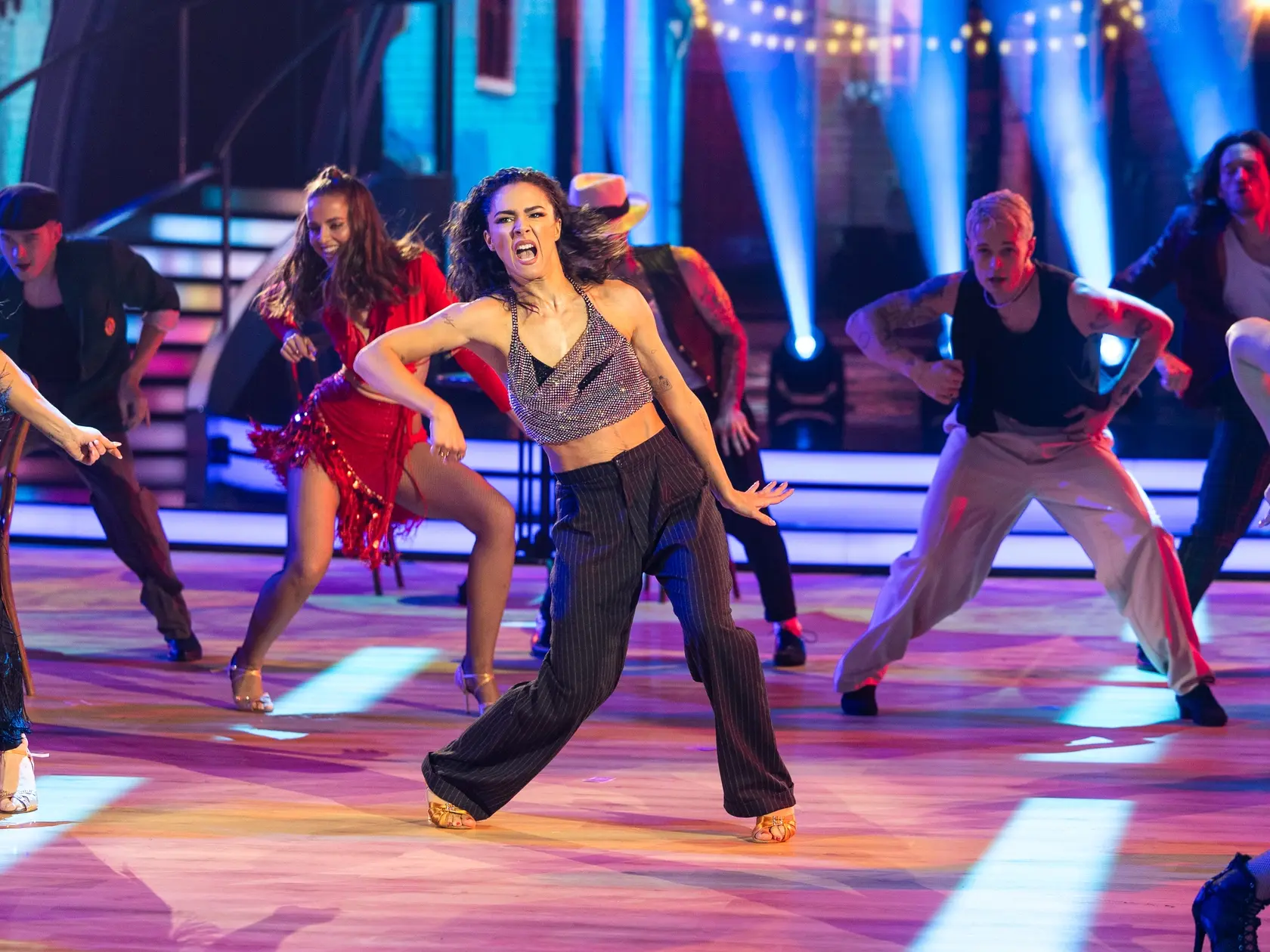 Na snímke Eva Burešová a Matyáš Adamec počas piateho  kola Let's dance 2025.