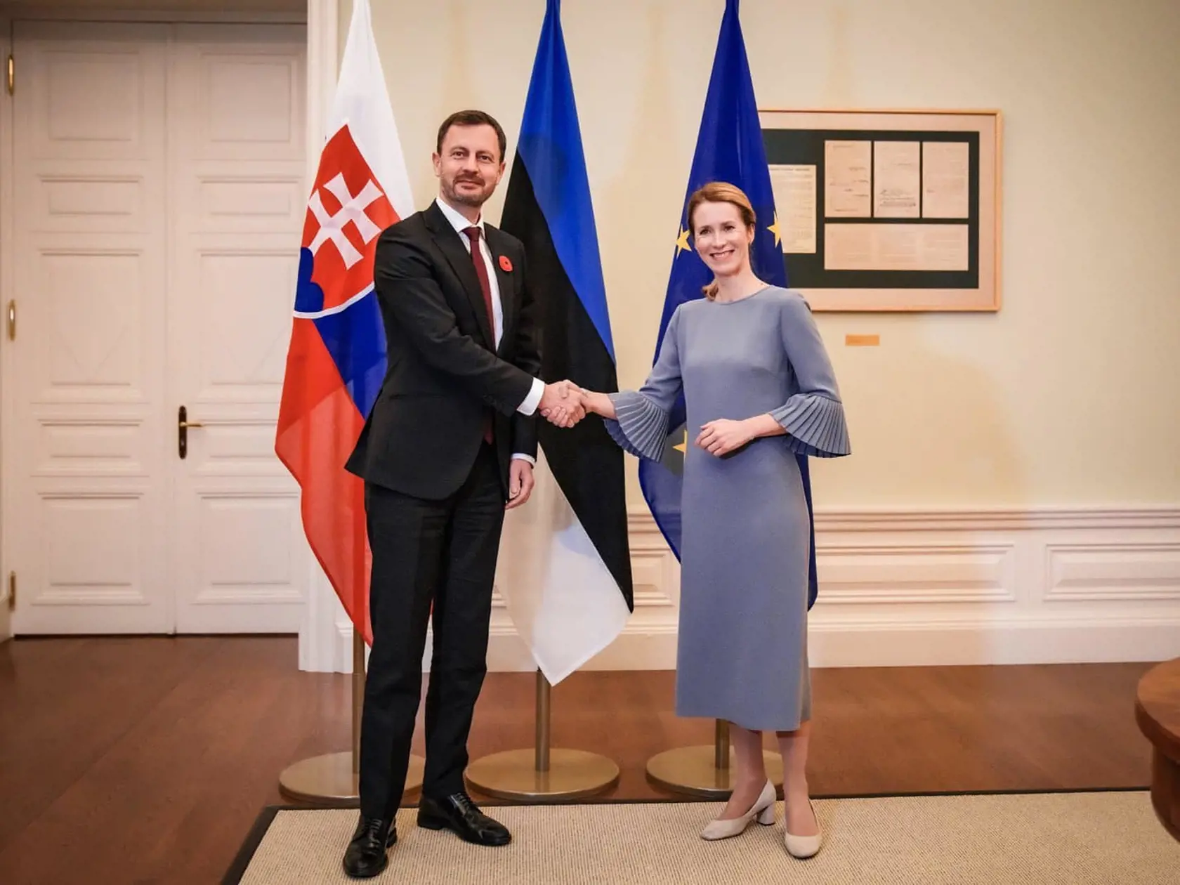 Predseda slovenskej vlády Eduard Heger (OĽANO) a estónska premiérka Kaja Kallasová sa zhodli na potrebe pokračovania pomoci Ukrajine, ktorá čelí ruskej agresii.