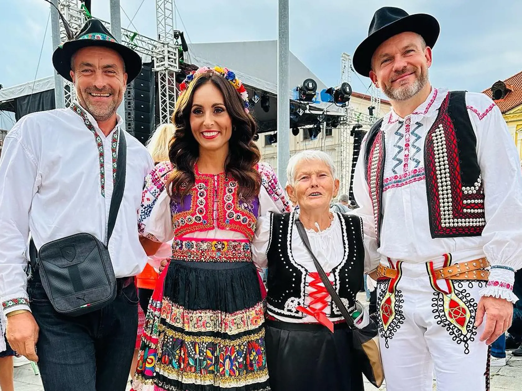 Pellegrini počas Slovenského dňa kroja v domovskej Banskej Bystrici.
