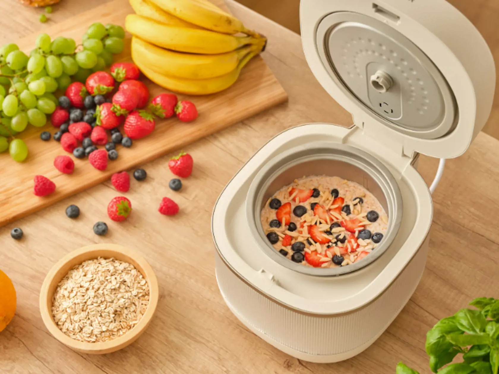 Ryžovar SENCOR SRM 2000WH Low Carb, rýchlo a bez práce pripraví aj raňajkovú kašu.