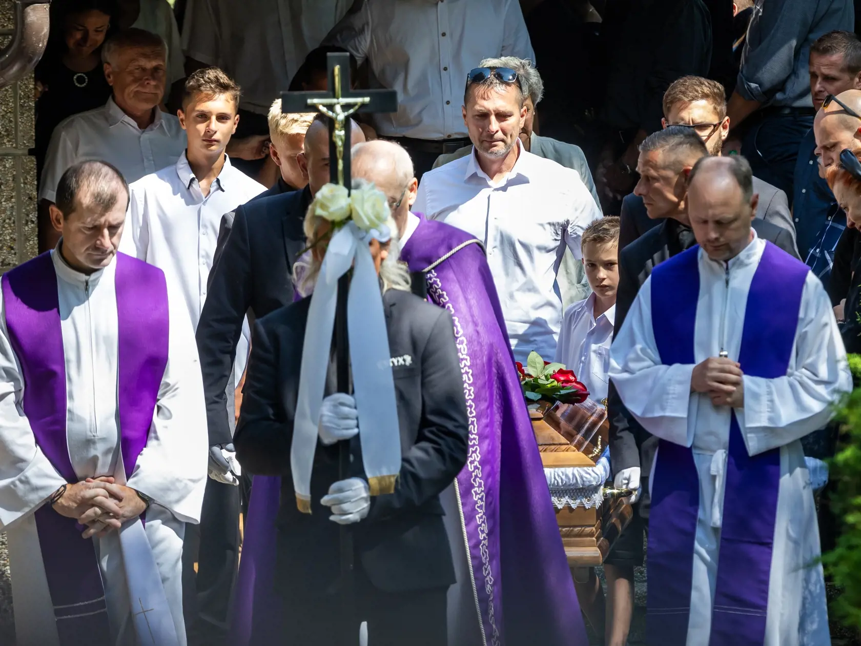 Pohreb Andrey, ktorú zavraždil stalker Ján v Novej Dubnici.