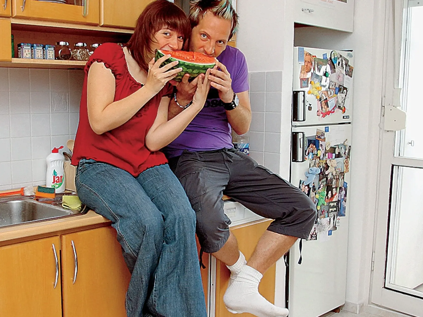 Katarína Koščová, slovenská SuperStar,  Miro Jaroš, finalista Slovensko hľadá SuperStar
foto: Marta Földešová
uverejnené: Šarm 24/2005
pôvodný súbor:IMG_8807.eps