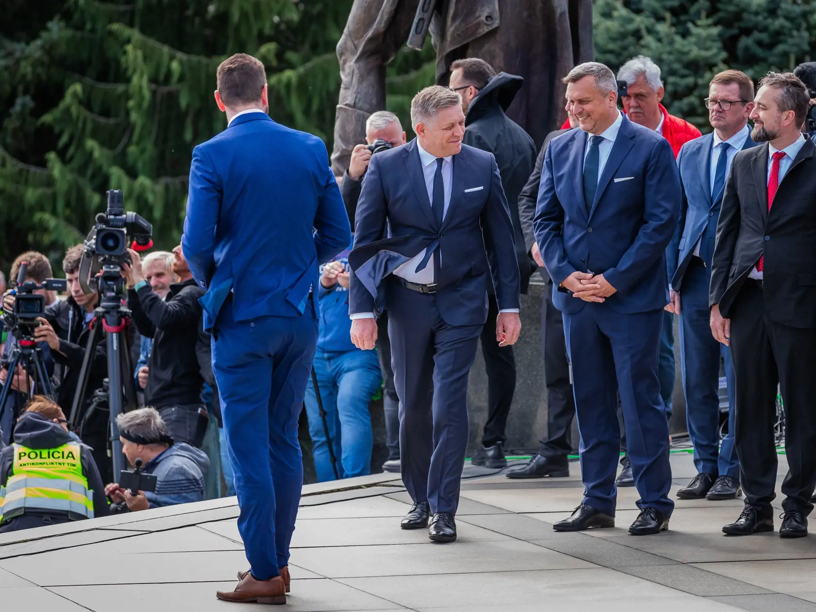 Spomienkové zhromaždenie pri príležitosti 79. výročia oslobodenia Bratislavy.