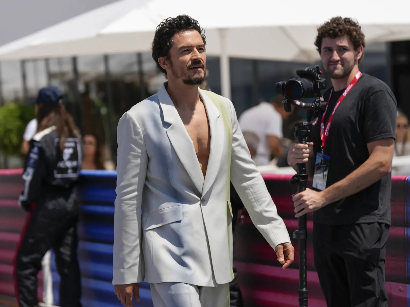 Herec Orlando Bloom prichádza na fototermín k filmu Gran Turismo na 76. ročníku Medzinárodného filmového festivalu v Cannes 26. mája 2023. FOTO TASR/AP