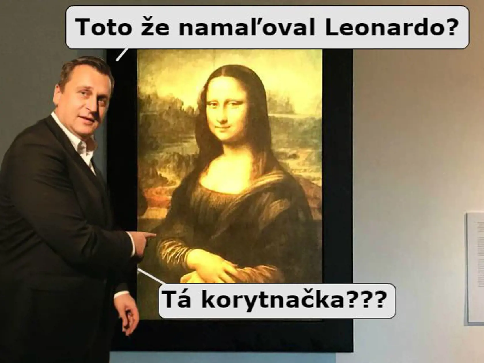 Internet tak skoro neomrzí žartovať na účet predsedu parlamentu Andreja Danka. Fotomontáž vznikla pri príležitosti jeho návštevy výstavy N 89 - CESTA K SLOBODE.