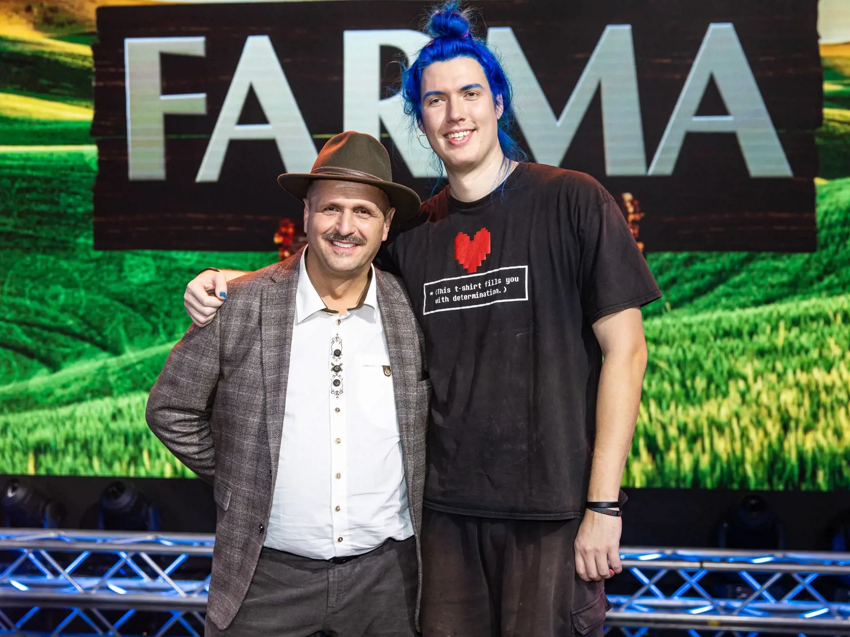 Finále reality šou "FARMA 14" v Bratislave: Víťaz Filip a hospodár Martin.