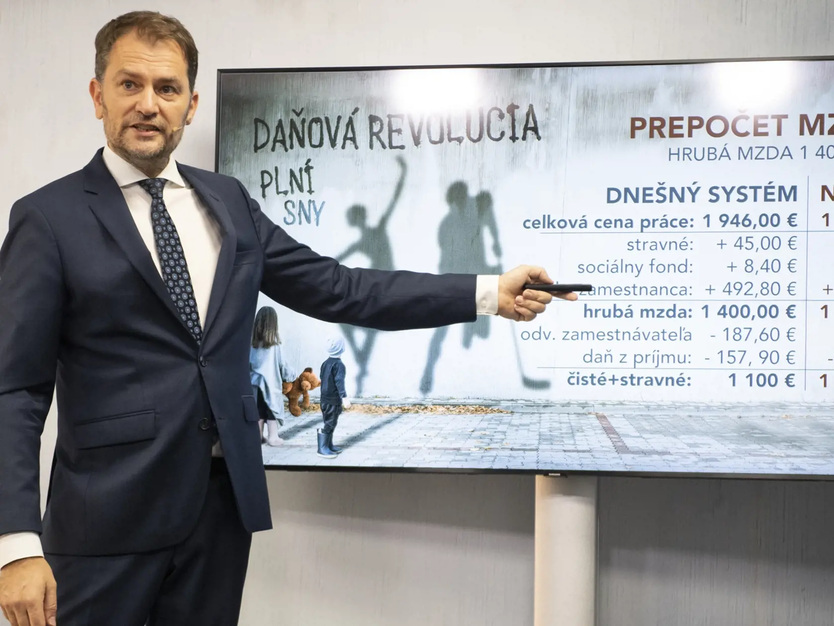 „Mojím prioritným cieľom bolo extrémne zjednodušiť, a minimalizovať priestor na daňové úniky. Zároveň zefektívnením chodu štátu získať viacej peňazí na podporu rodín, a pre vyššie mzdy zamestnancov, a nižšie dane podnikateľom,“ uviedol Matovič.