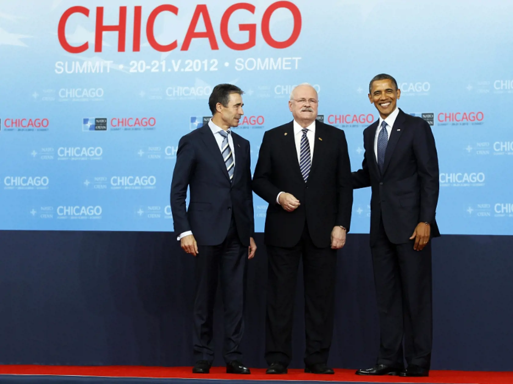 Bývalý slovenský prezident Ivan Gašparovič na stretnutí s prezidentom USA Barackom Obamom.