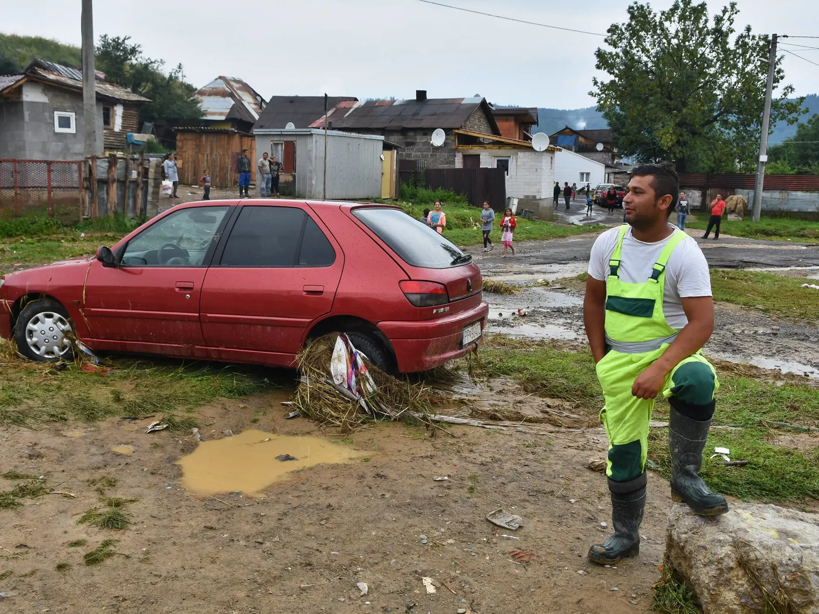 Na archívnej foto povodeň po prietrži mračien v Hranovnici.