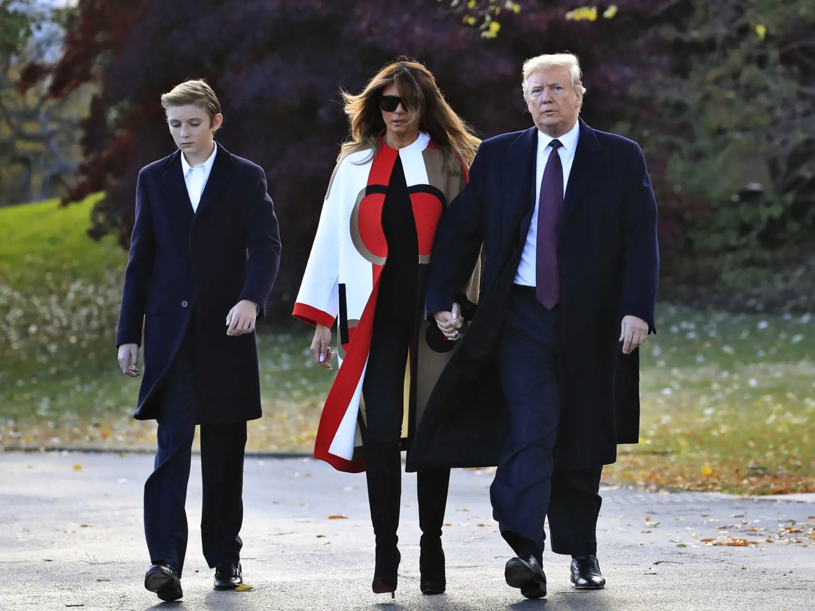 Donald, Melania a Barron Trumpovci