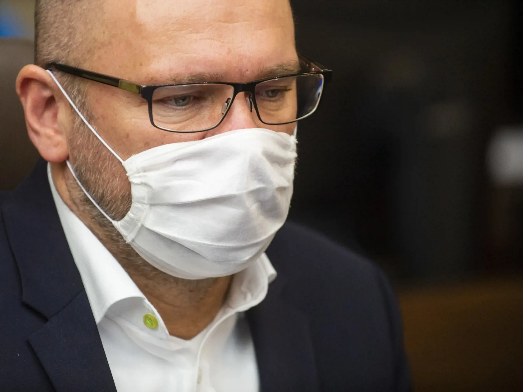 Na snímke minister hospodárstva SR, prvý podpredseda vlády pre ekonomiku Richard Sulík (SaS) počas zasadnutia vlády 24. marca 2020 v Bratislave. FOTO TASR – Jakub Kotian