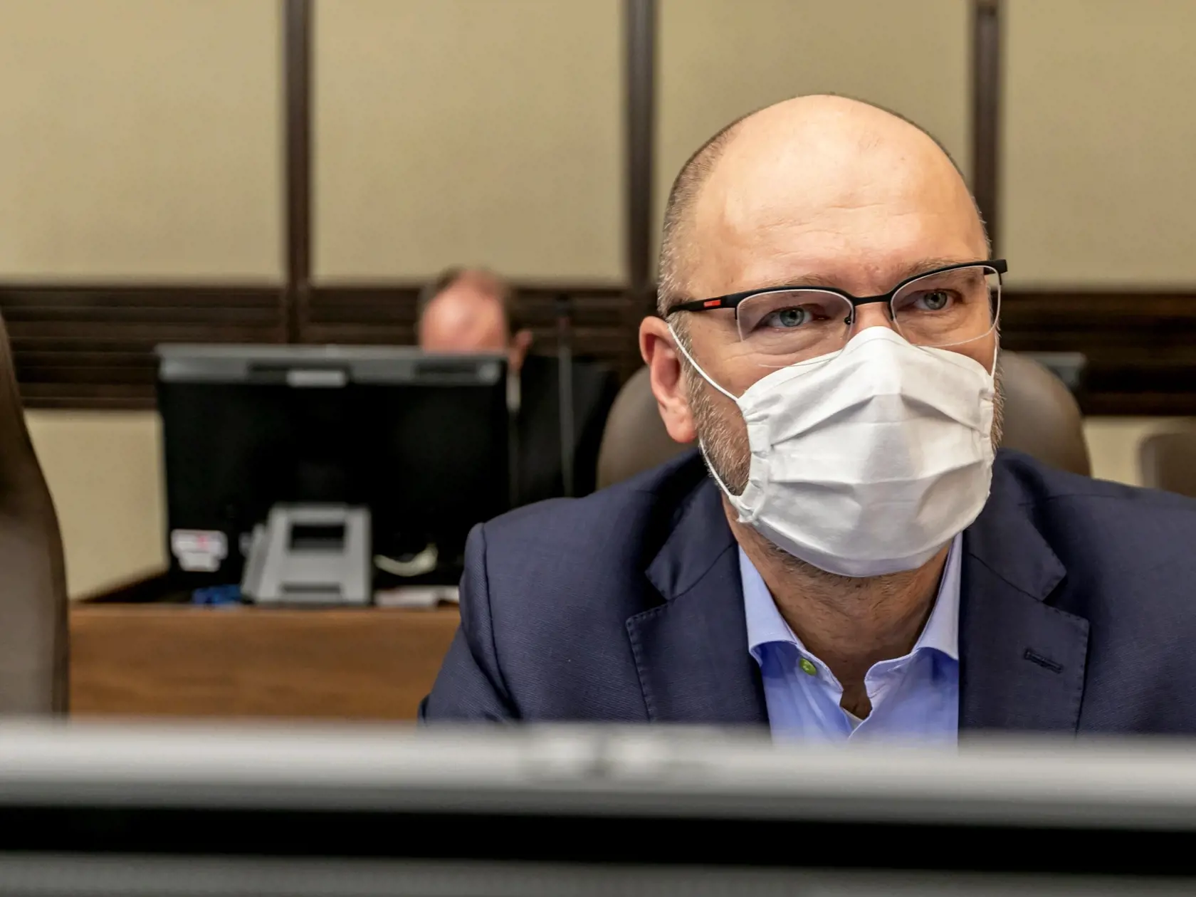 Na snímke rokovanie na Úrade vlády, po ktorom Slovenský premiér Igor Matovič informoval o sociálnych úľavách pre firmy. 