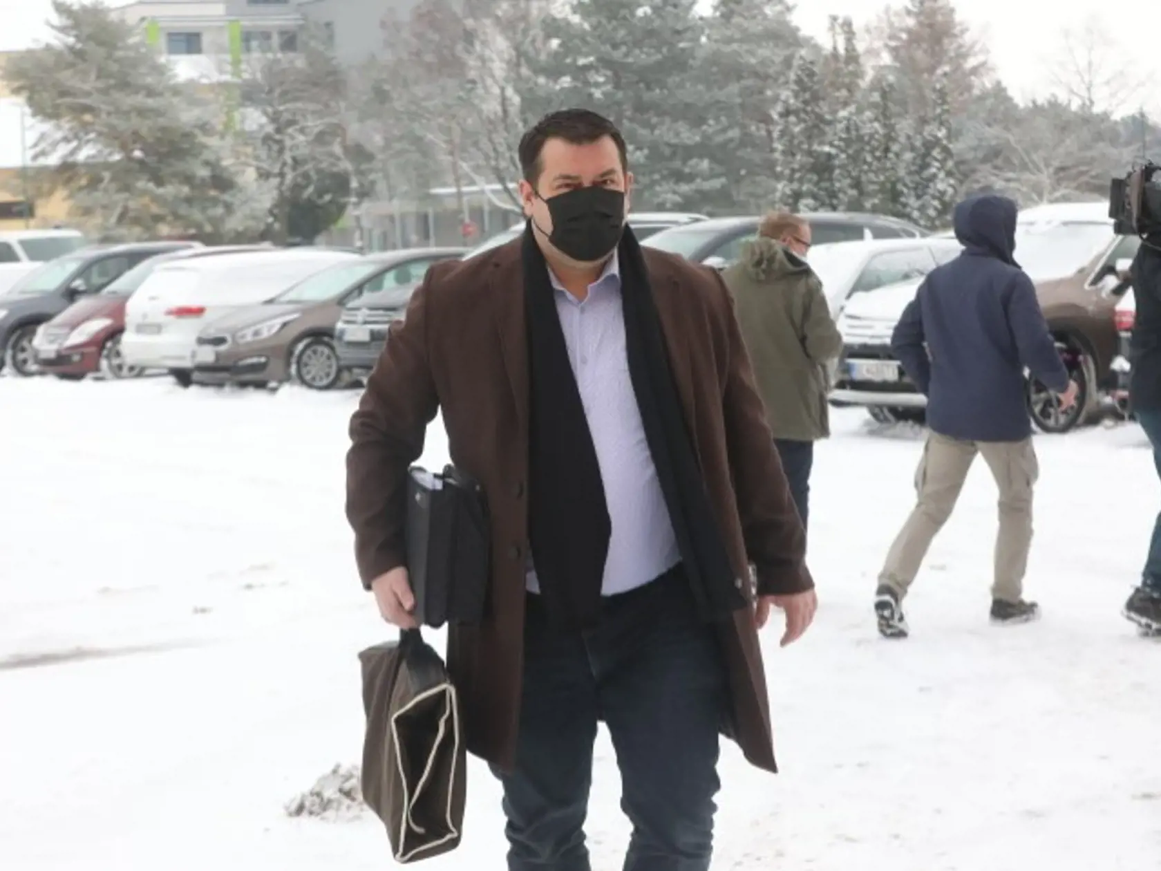 Obhajca Richarda Molnára Ondrej Urban na Špecializovanom trestnom súde v Pezinku.
