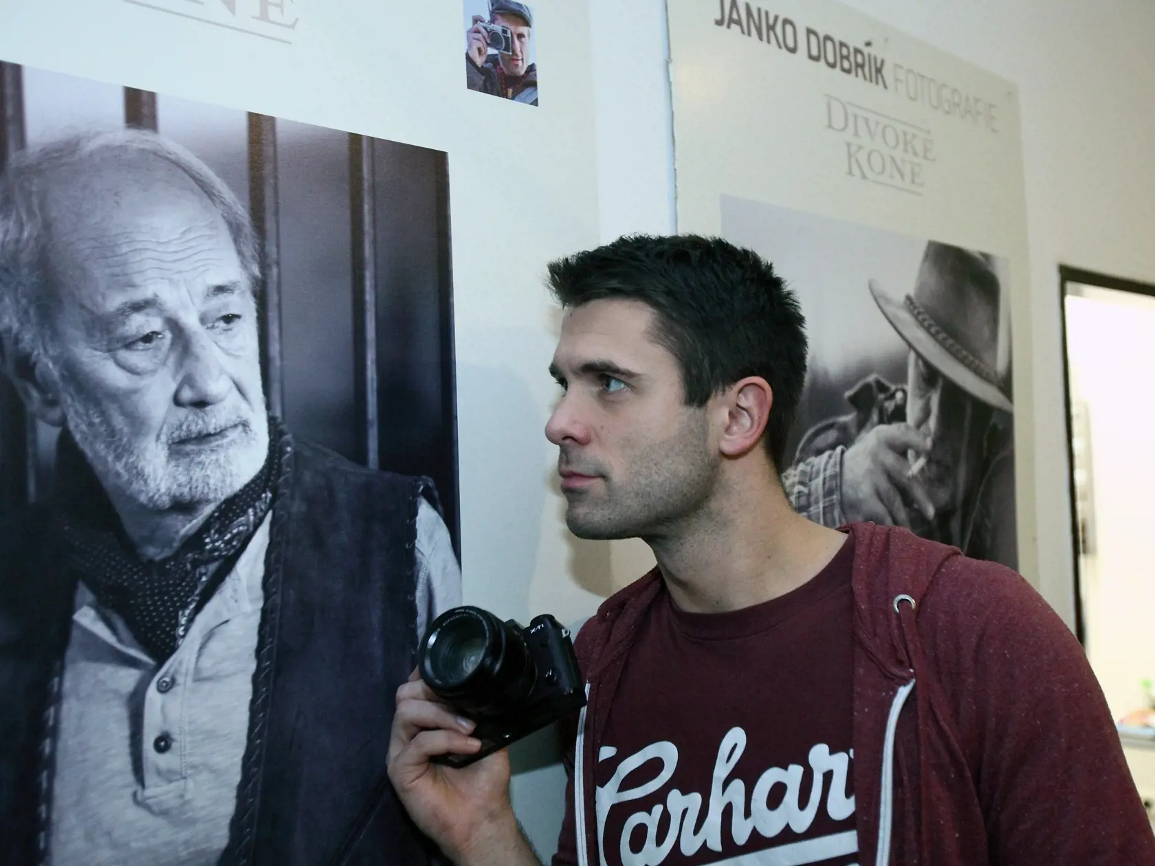 Ján Dobrík počas filmovania seriálu Divoké Kone.