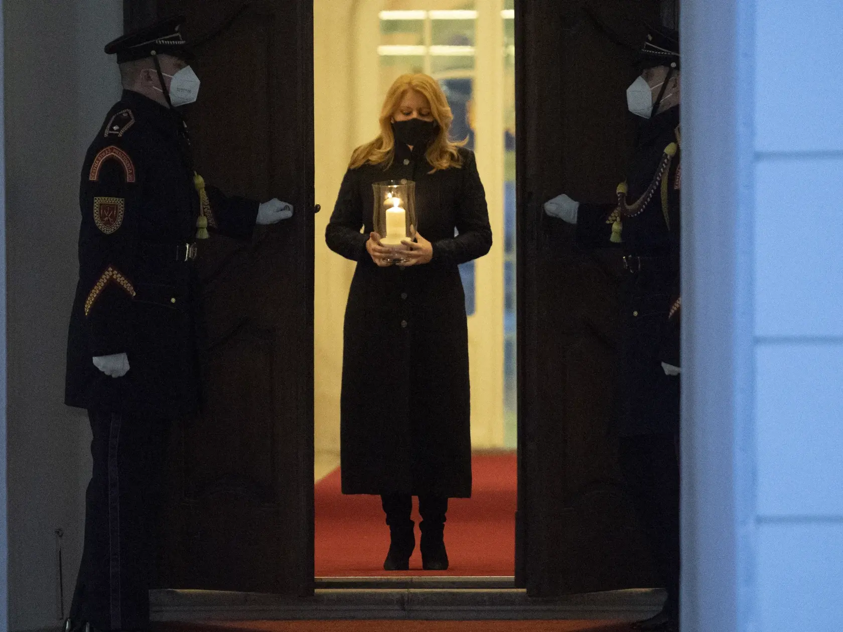 Prezidentka SR Zuzana Čaputová počas pietnej spomienky na obete ochorenia Covid-19