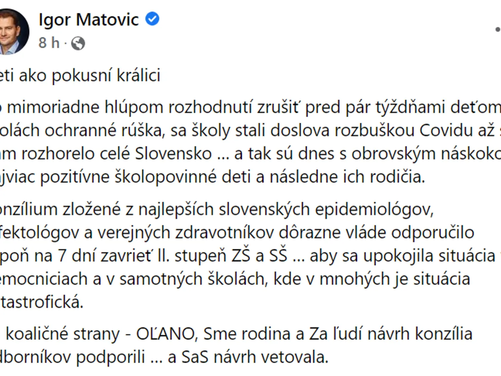 Status Igora Matoviča.