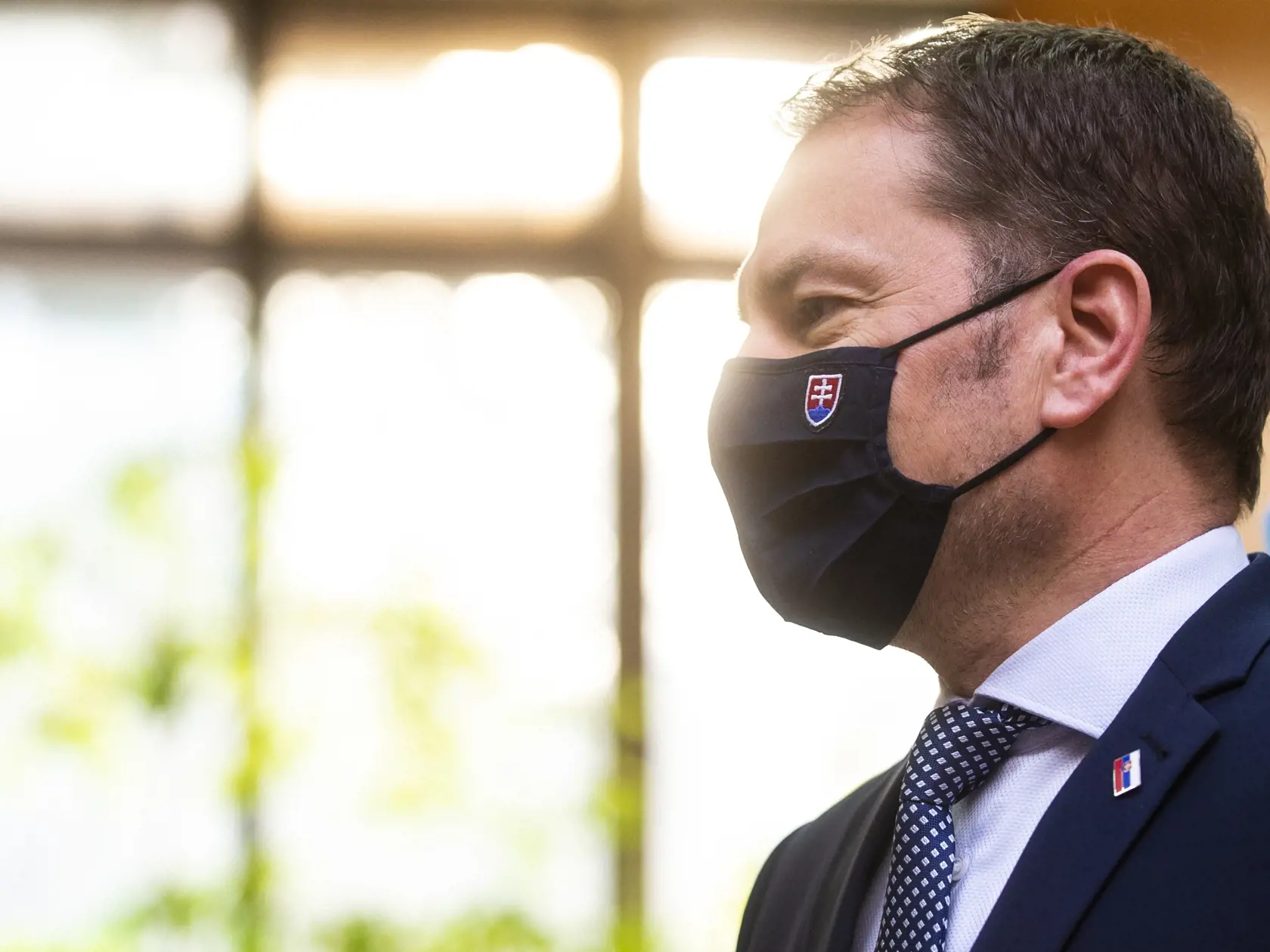 Na snímke predseda vlády SR Igor Matovič (OĽaNO) pred zasadnutím 80. rokovania vlády SR 24. februára 2021 v Bratislave. FOTO TASR - Jakub Kotian
