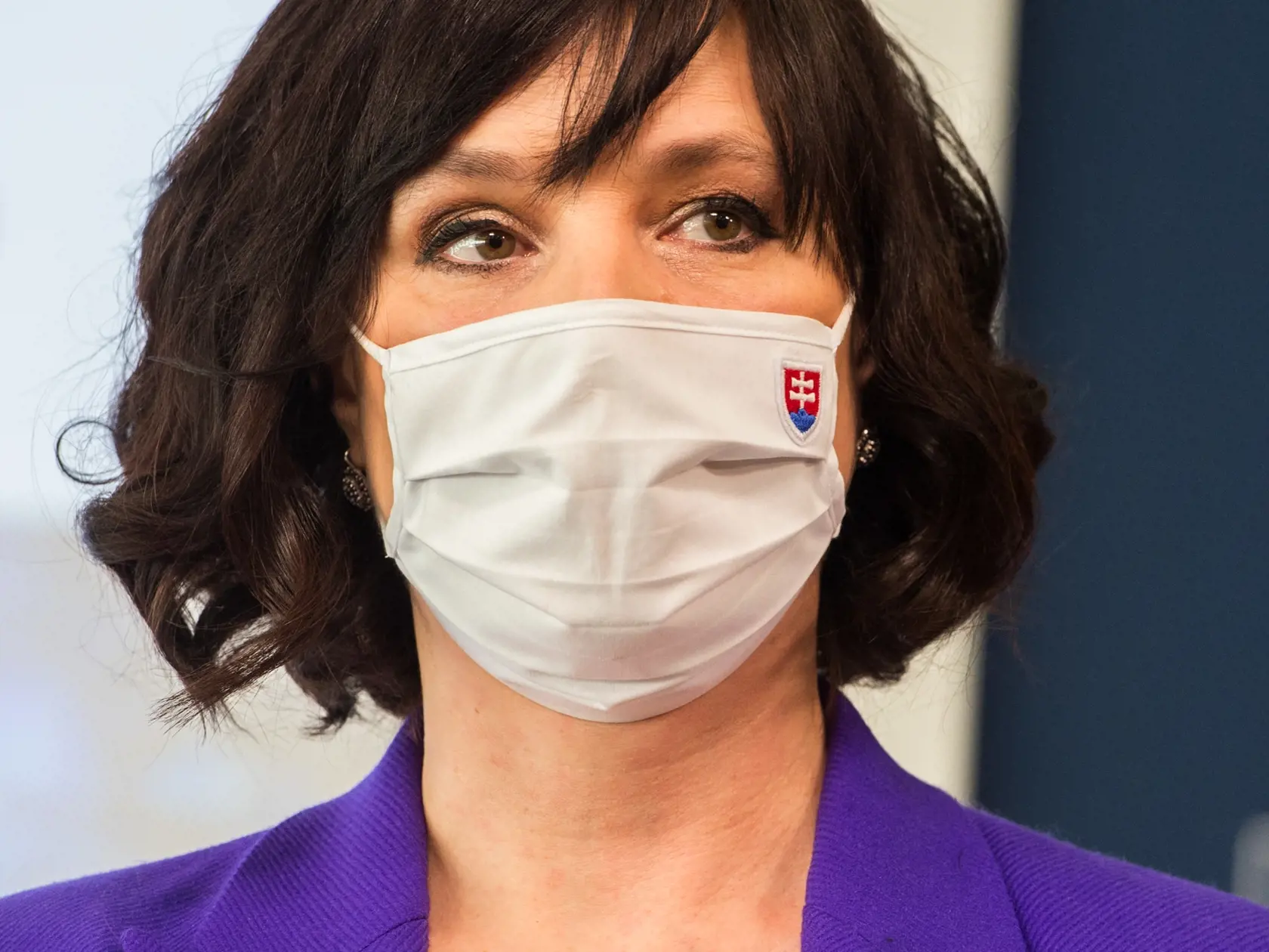 Na snímke podpredsedníčka vlády a ministerka investícií, regionálneho rozvoja a informatizácie (MIRRI) SR Veronika Remišová (Za ľudí) počas brífingu s novinármi na tému návrhu na prerozdelenie prostriedkov z protikrízového eurofondového balíka REACT-EU v Bratislave v piatok 26. februára 2021 FOTO TASR - Martin Baumann