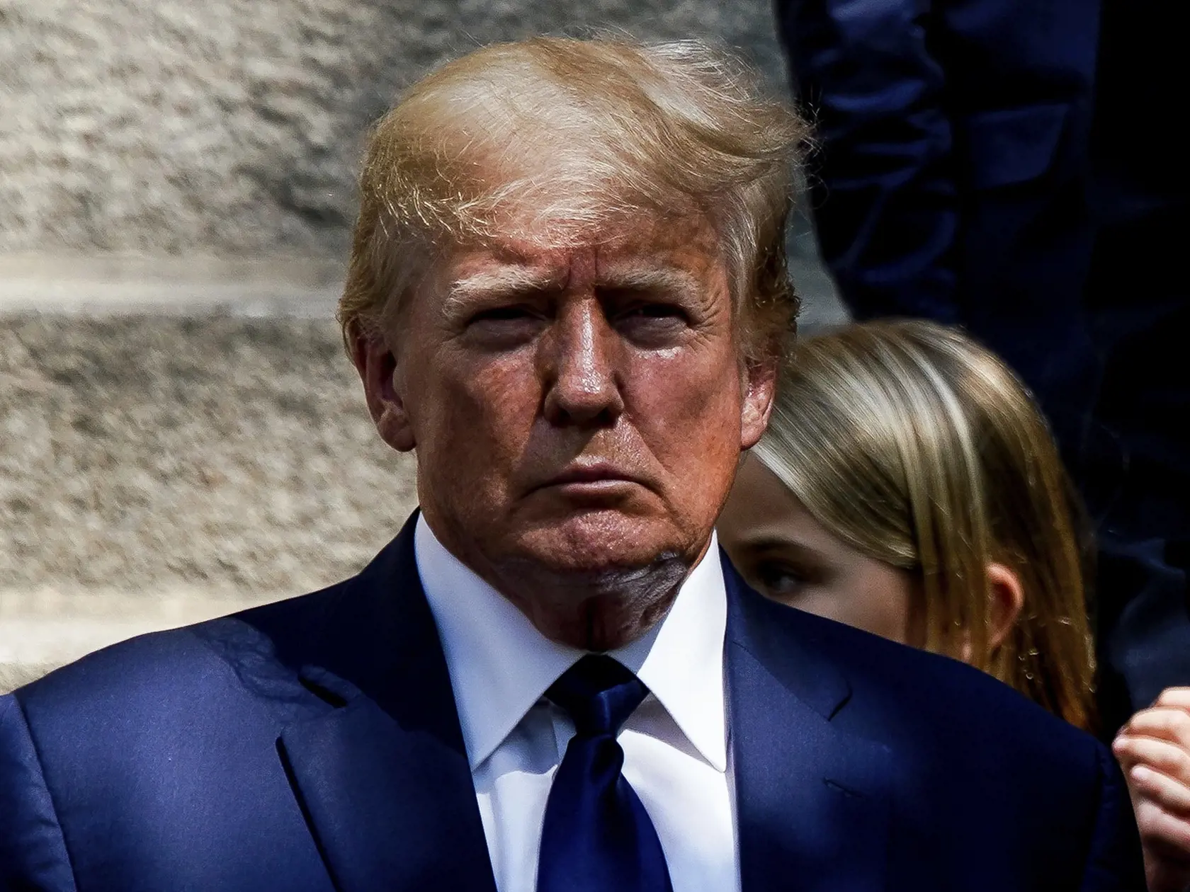 Exprezident USA Donald Trump na pohrebe exmanželky Ivany