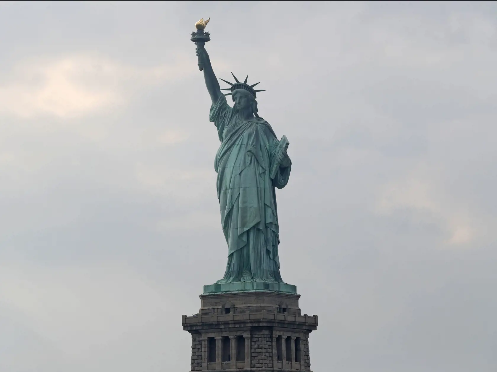 Socha slobody je ikonou USA a nezávislosti.