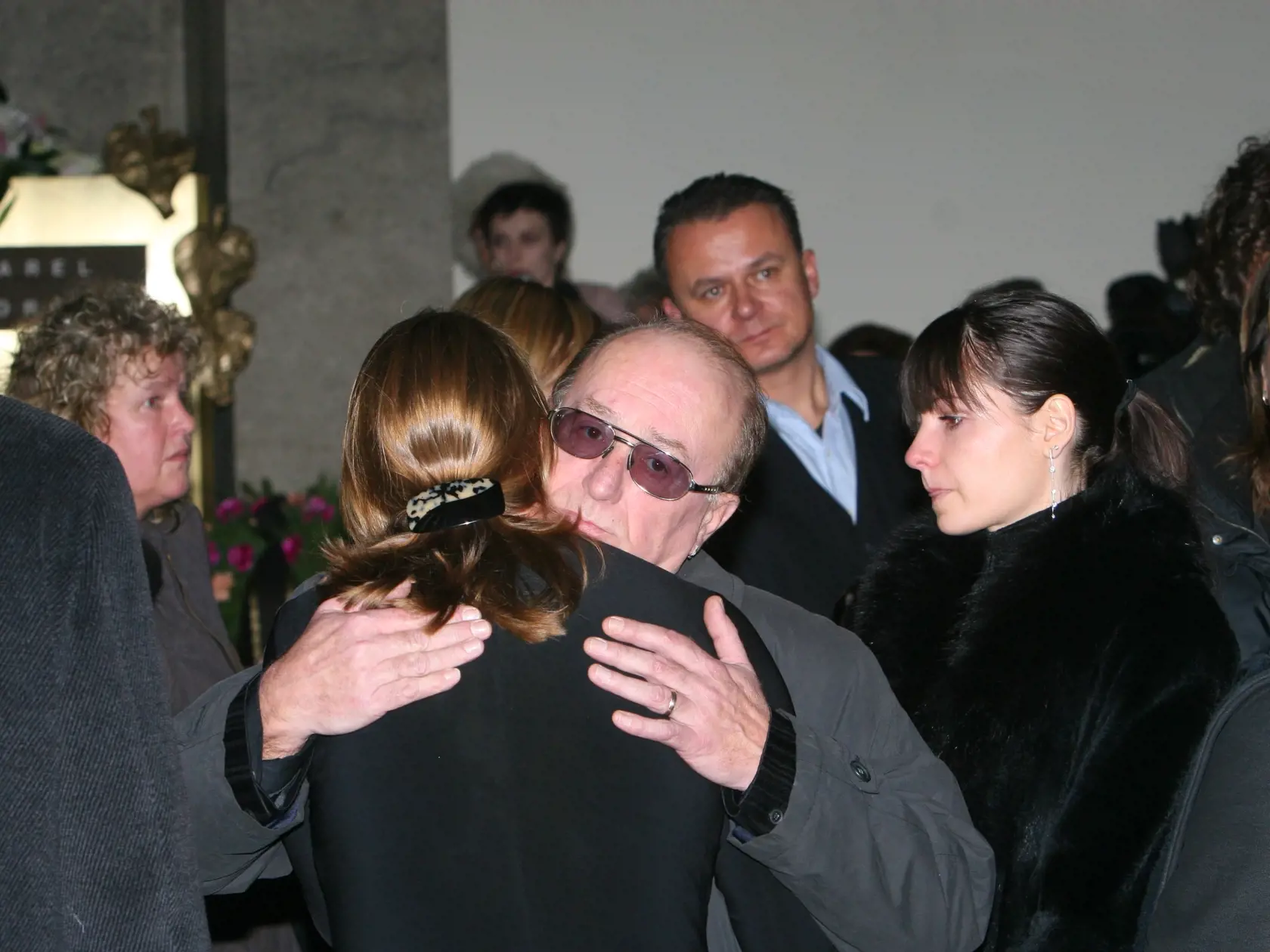 Petr Janda pri kondolencii vdove.